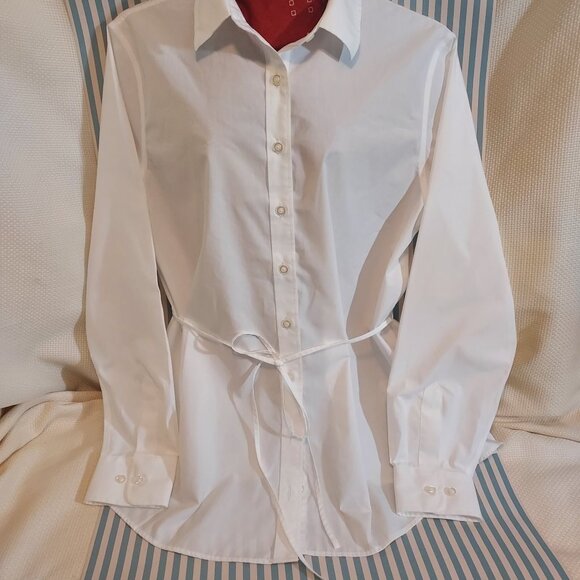 CRISP WHITE TUNIC SHIRT - Picture 1 of 6